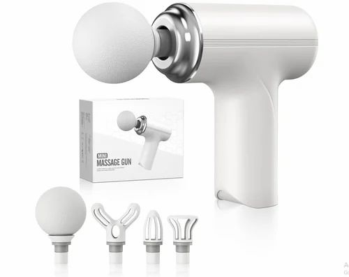 Massage Gun - Deep Tissue Handheld Massager with 4 Heads & LCD Display