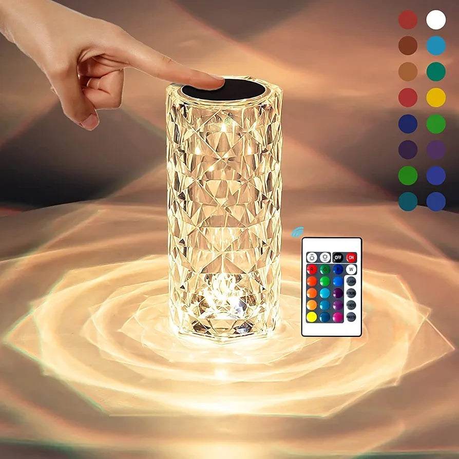 Crystal Diamond Rose Table Lamp bar and outdoor lighting
