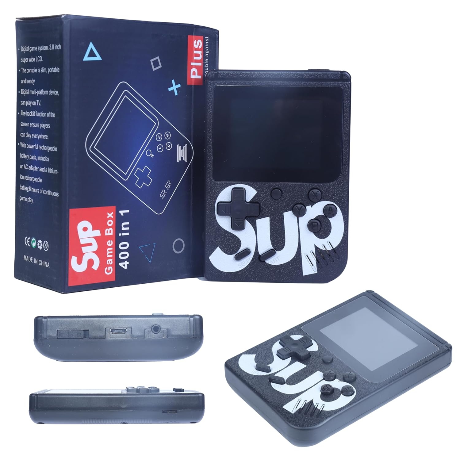 SUP Game Console - Features: LED Screen, Direction Control, Reset, Game Control, Start, Selection Button and Speaker