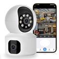 4MP Dual Lens WiFi Security Camera – 4X Zoom, Pan 355°, Smart Night Vision, 2-Way Audio | Indoor CCTV for Home & Baby Monitor