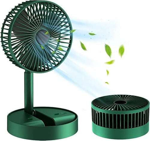 Foldable USB Desktop Fan green portable table fan