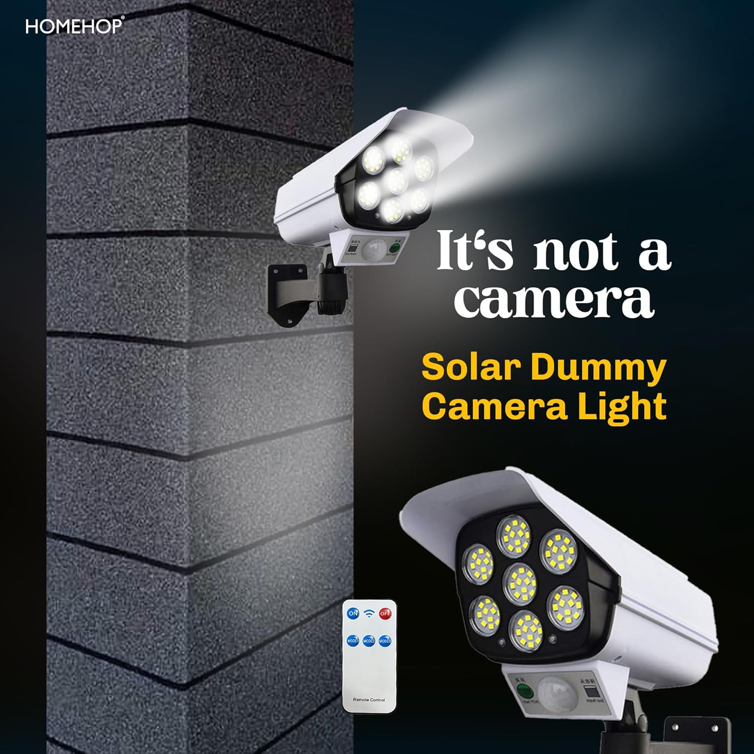 Homehop solar dummy camera light mounted on wall it is not a camera