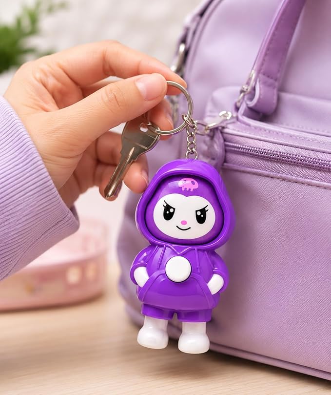 Face Changing Keychain - front and back view