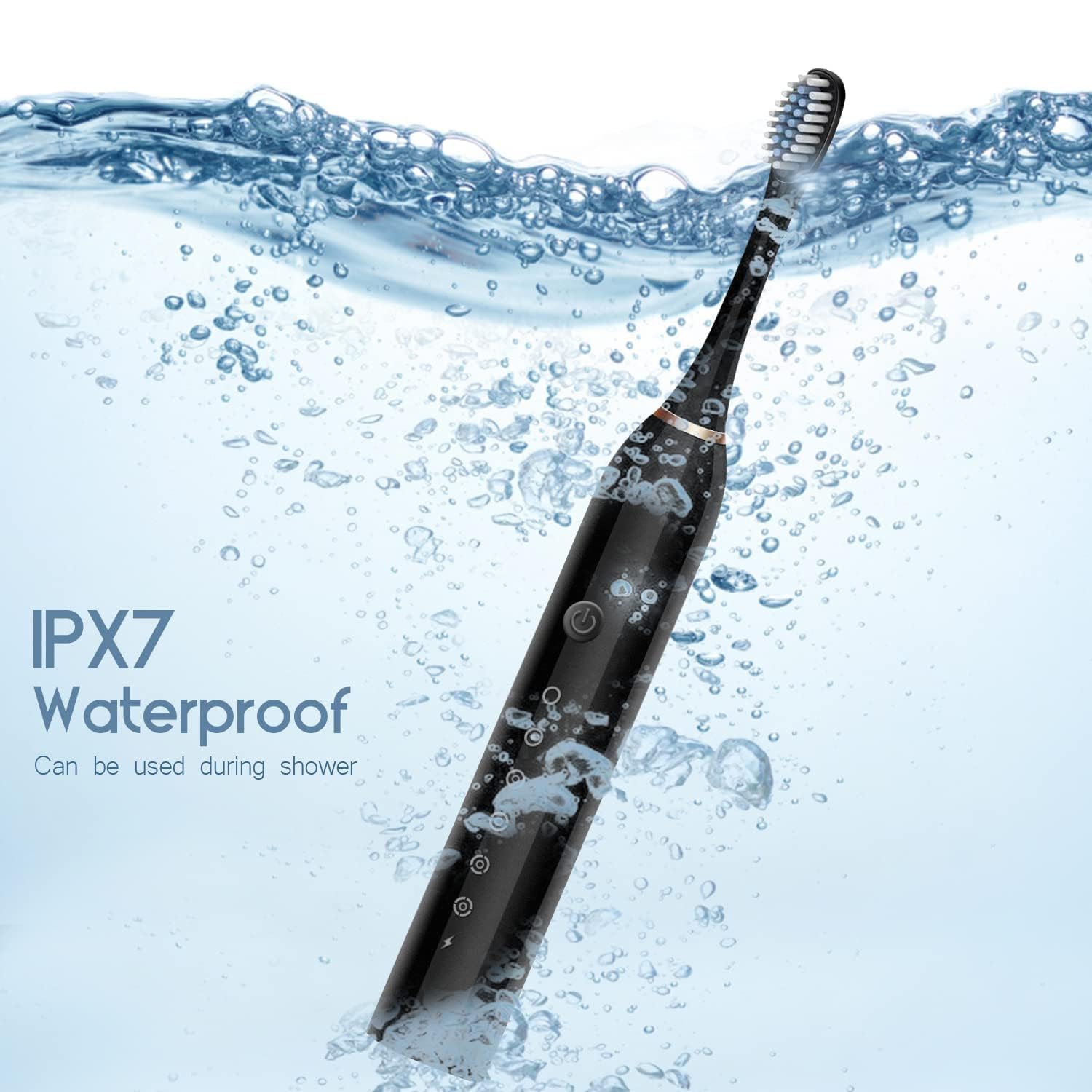 Sonic electric toothbrush IPX7 waterproof can be used during shower