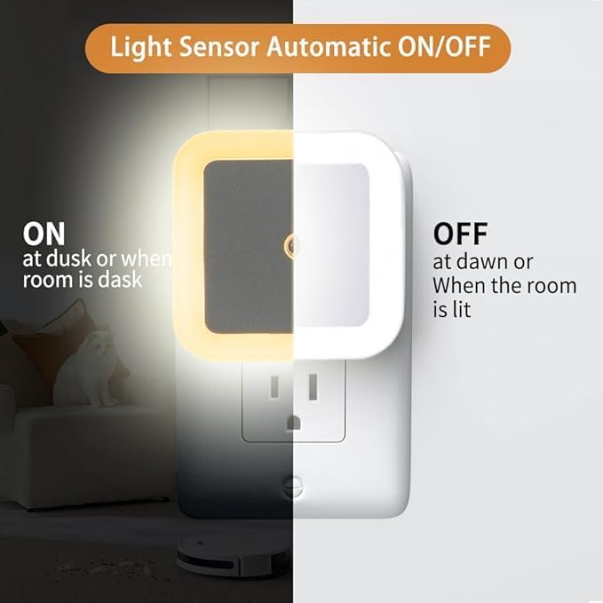 LED Plug-In Night Light with Dusk to Dawn Sensor