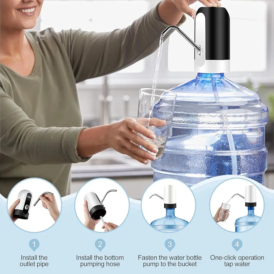 Electric water dispenser pump USB fast charging 1200mAh