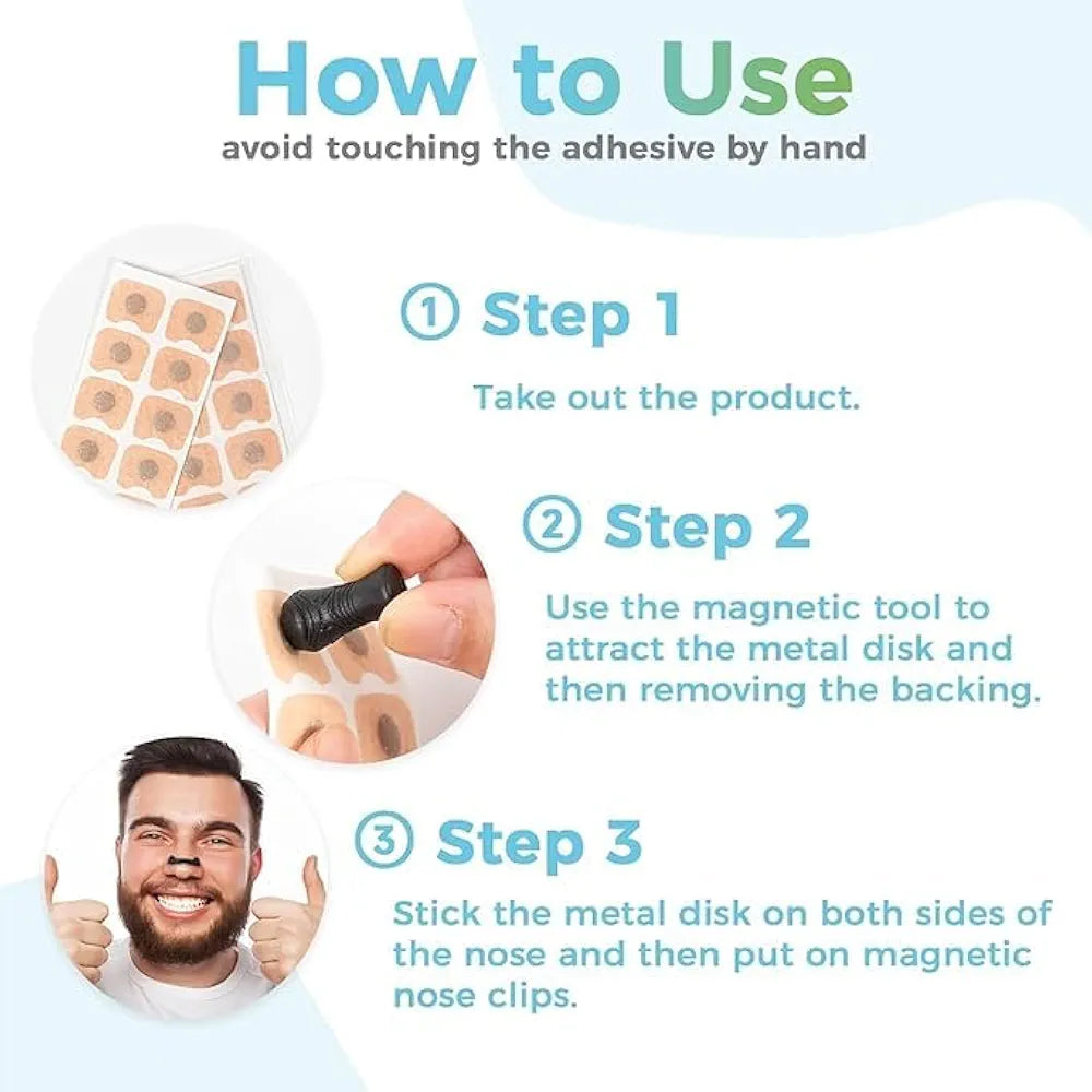 Magnetic nasal dilator how to use 3 steps