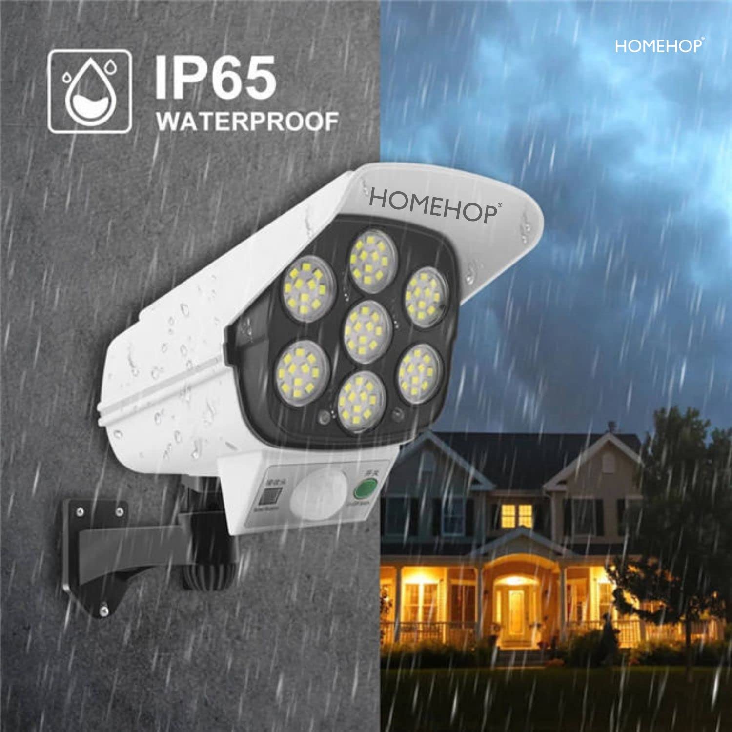 Homehop solar dummy camera light IP65 waterproof rain outdoor