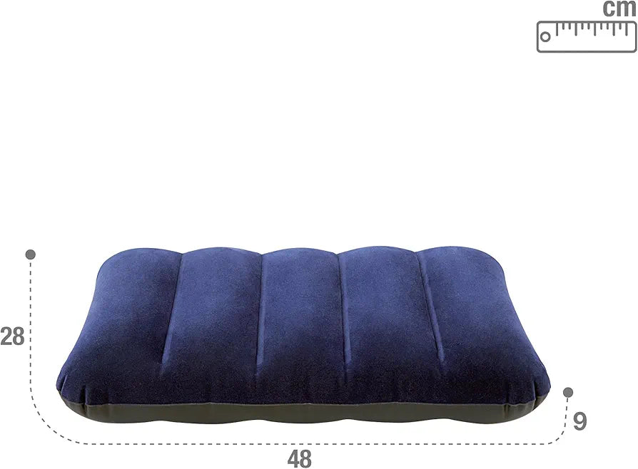 Inflatable travel pillow used as seat cushion