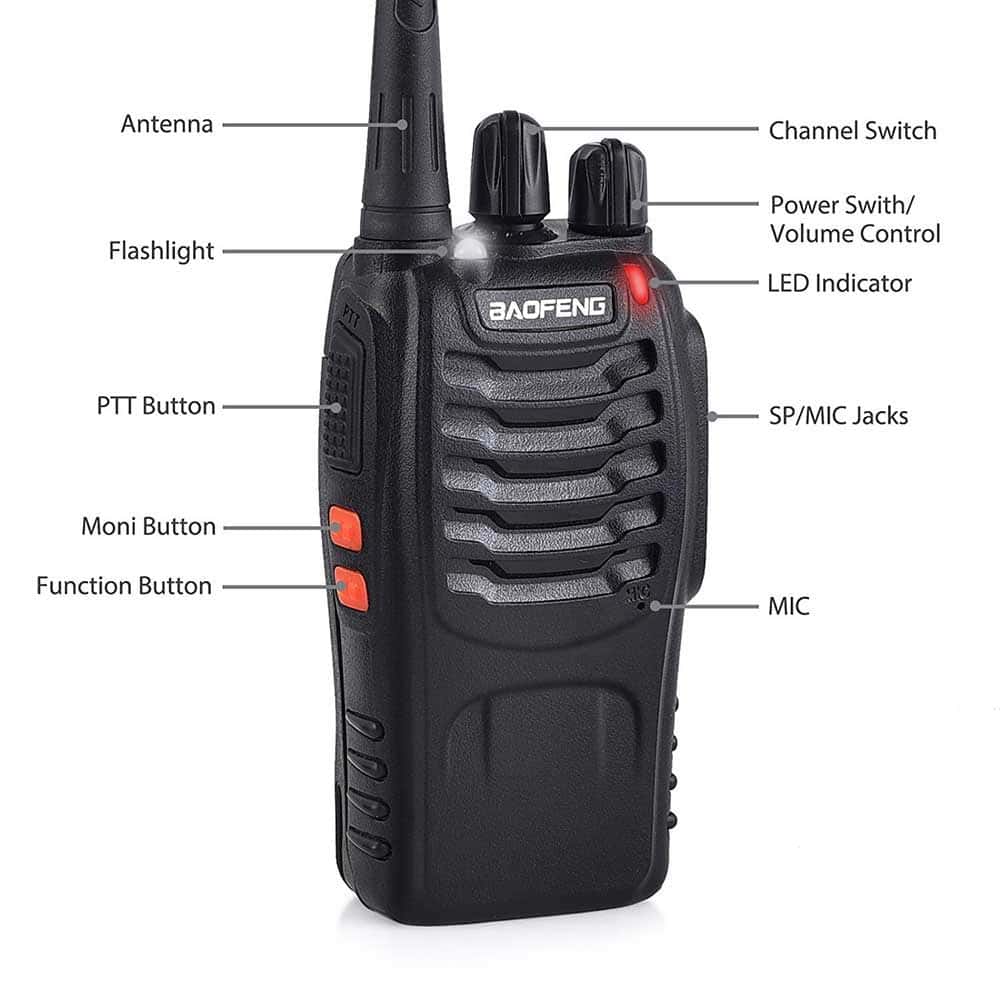 Baofeng BF-888S Walkie Talkie – Long Range Rechargeable Two-Way Radio Set