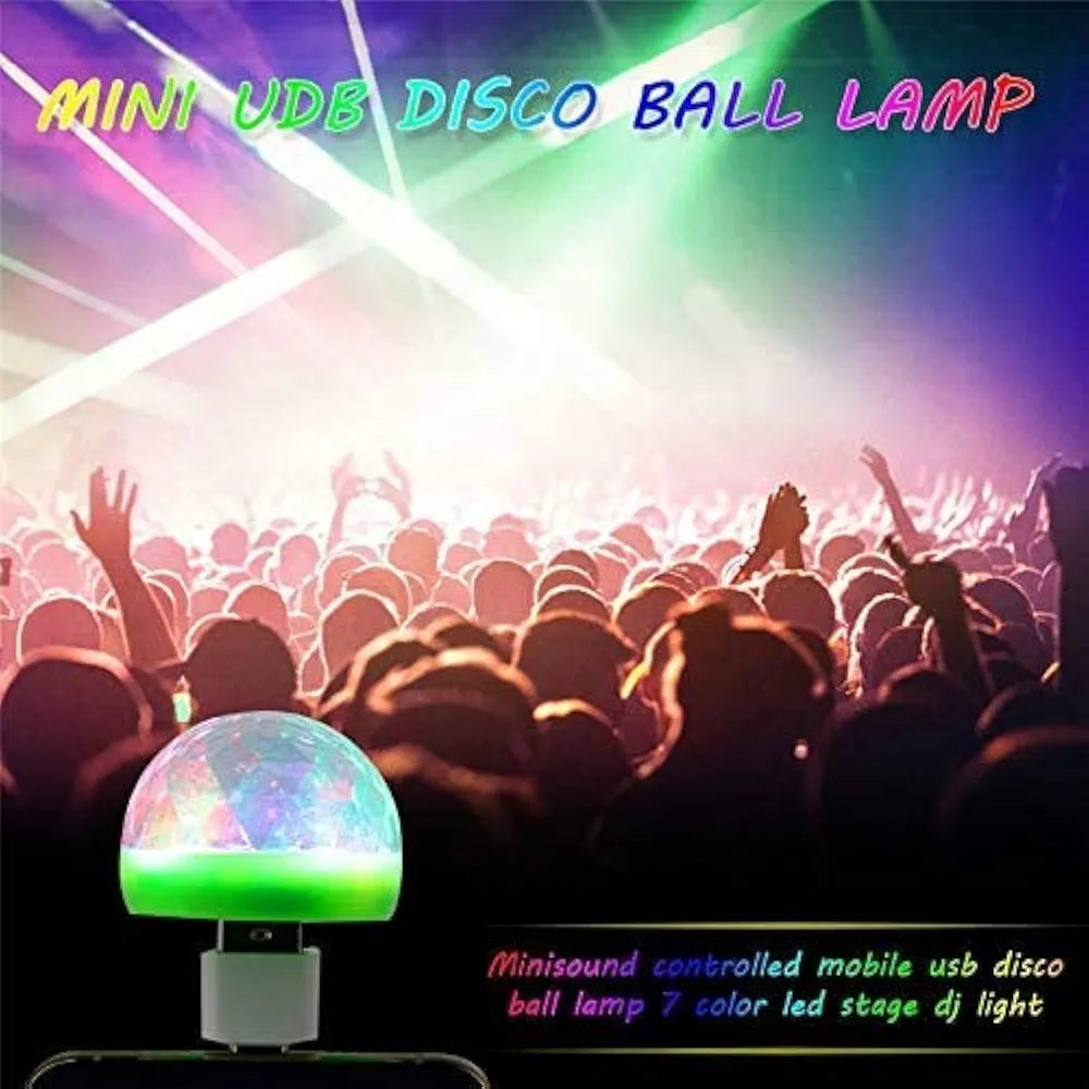 Mini USB Disco Ball Lamp 7 colour effects