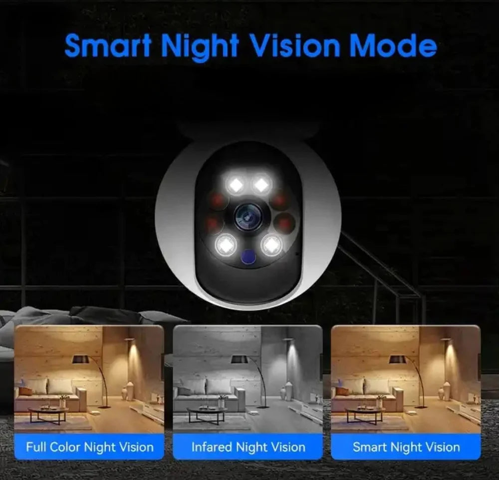 4MP Dual Lens WiFi Security Camera – 4X Zoom, Pan 355°, Smart Night Vision, 2-Way Audio | Indoor CCTV for Home & Baby Monitor