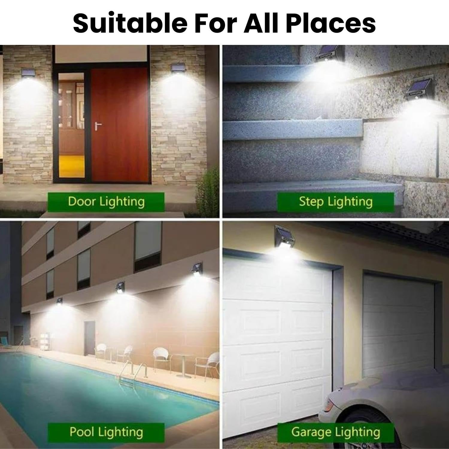 Solar Motion Sensor Wall Light – 20 LED Outdoor Security Light with 1200mAh Battery | Waterproof & Dustproof