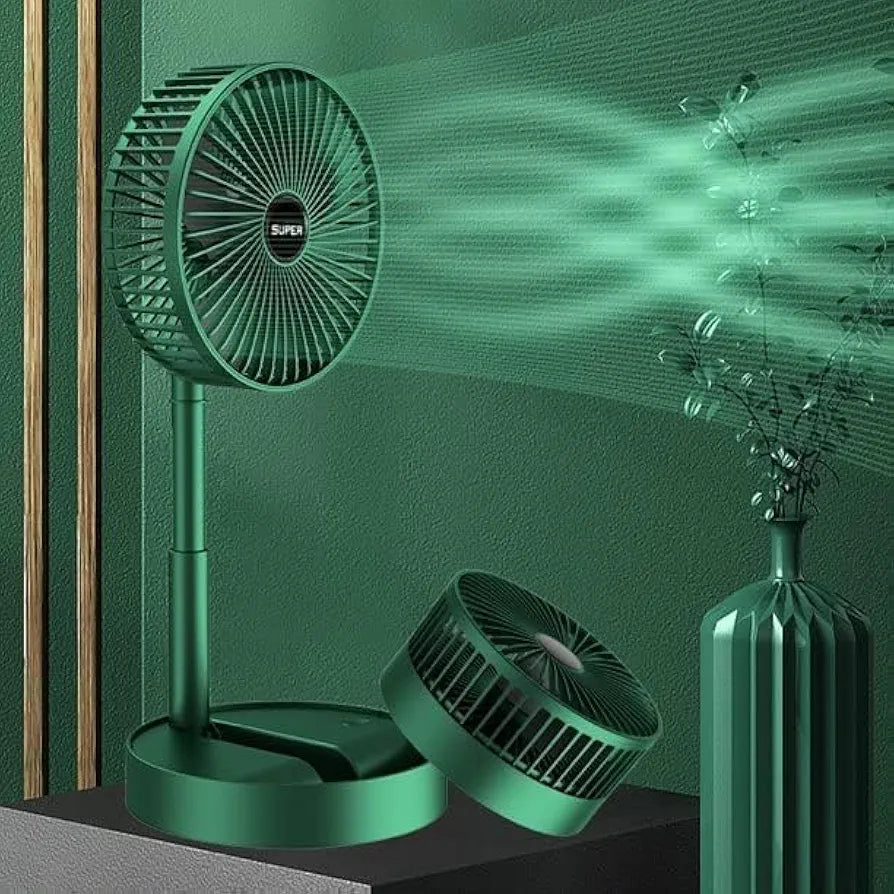 Foldable USB Desktop Fan – Portable Rechargeable Table Fan with 3 Speed Settings