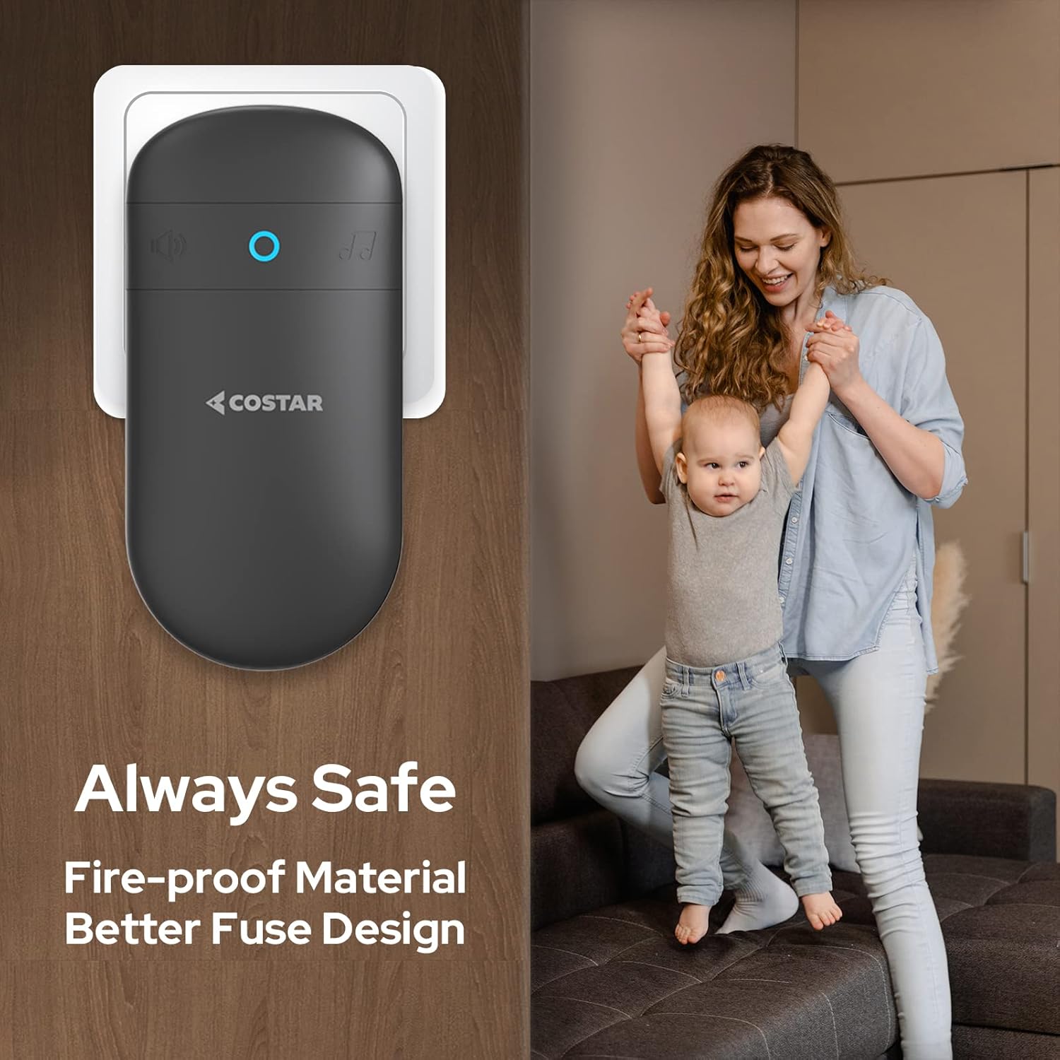 Always Safe - Fire-proof material and better fuse design