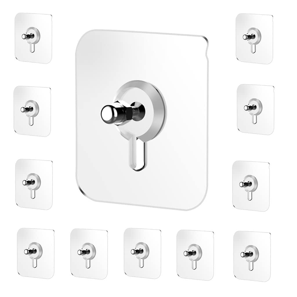 Adhesive Wall Hooks – No Drill, Max 5kg Load | Pack of 25