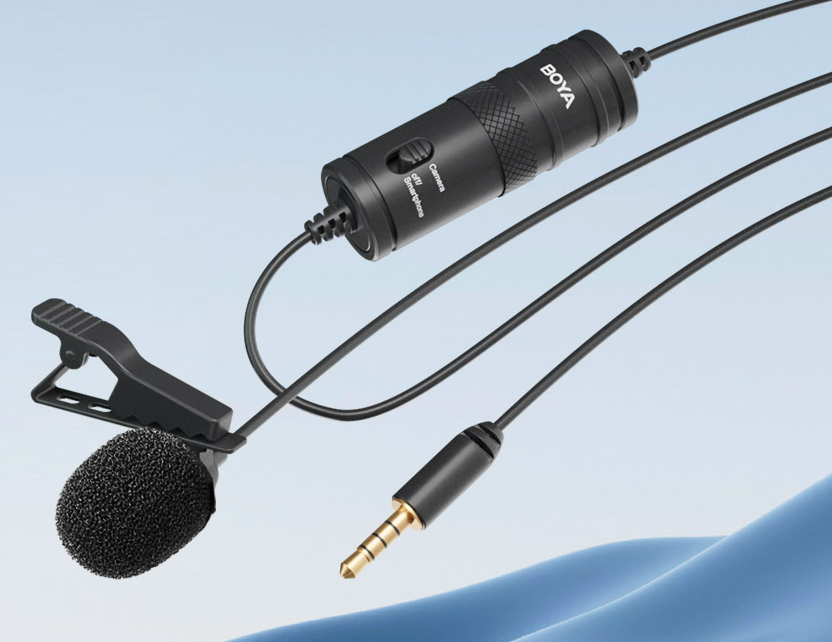 BOYA BY-M1 Professional Collar Mic – Universal Lavalier Microphone for Mobile, DSLR & PC
