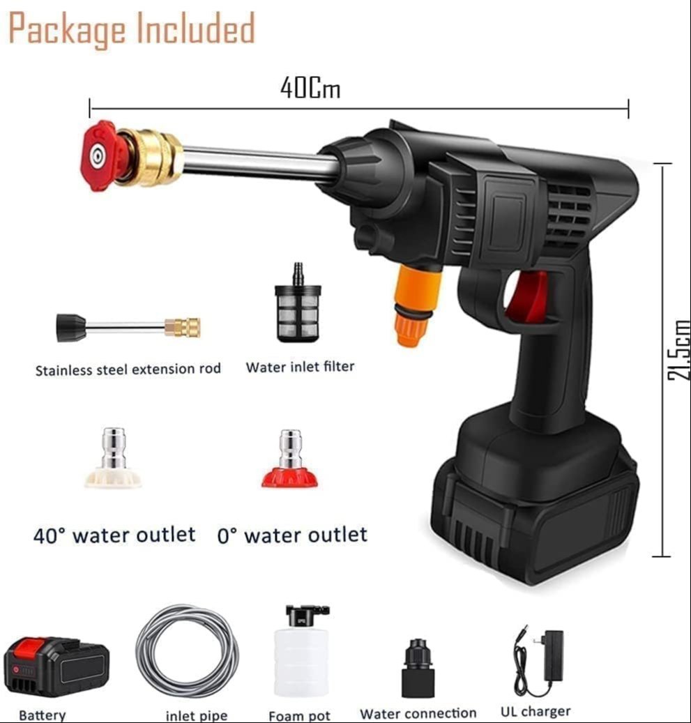 48V Cordless Pressure Washer Gun - Double Battery Kit