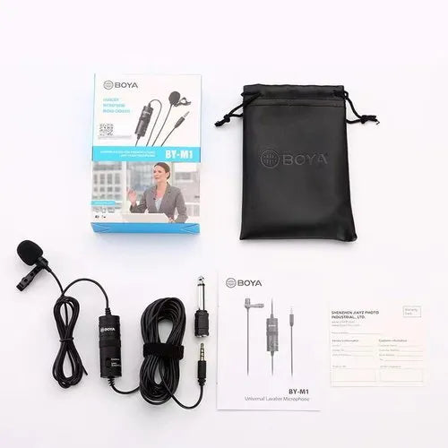 BOYA BY-M1 Professional Collar Mic – Universal Lavalier Microphone for Mobile, DSLR & PC